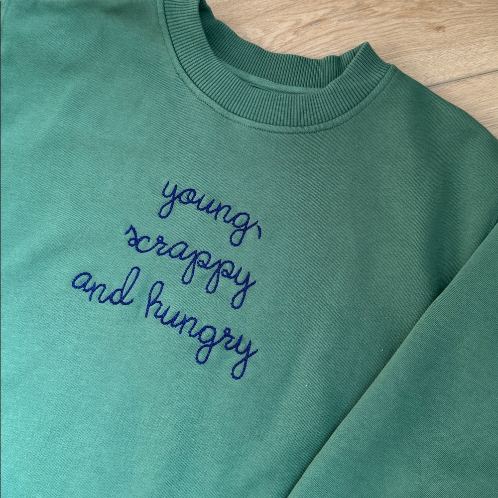 Kids 10/12 Lingua Franca x Hamilton crewneck sweatshirt - Picture 2 of 5